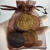 Set de monedas de The Witcher en resina con bolsa de tela temática