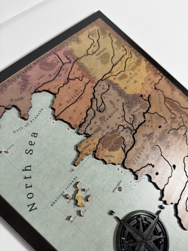 map the continent detailed witcher Detalle de impresión UV de alta definición en mapa de The Witcher
