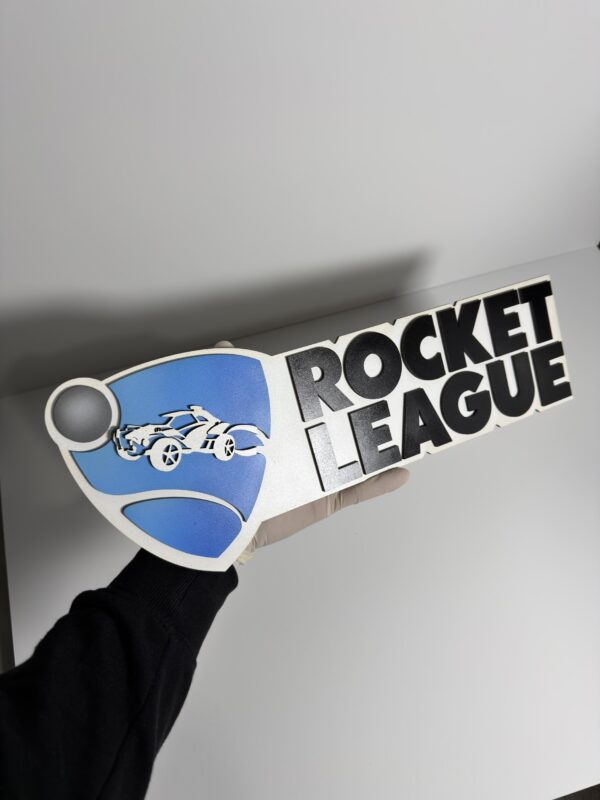rocket league logo 3D Letrero del logo de Rocket League en madera MDF con acabado premium para decoración de pared gamer