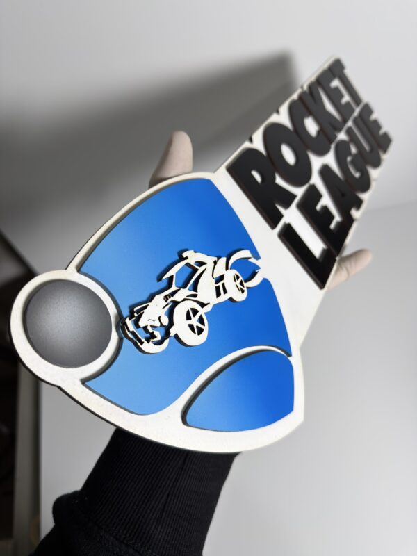 rocket league logo 3D decorativo Detalle de impresión UV de alta definición en logo de Rocket League